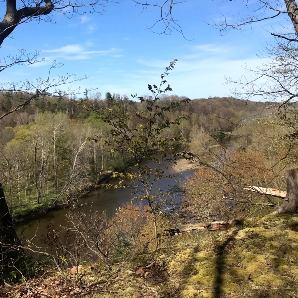Vista in Indian Point Park overlooking Paine Creek in Leroy Township, Ohio, near Perry, Ohio and Painesville, Ohio, in Northeast Ohio. NEOplaneteers